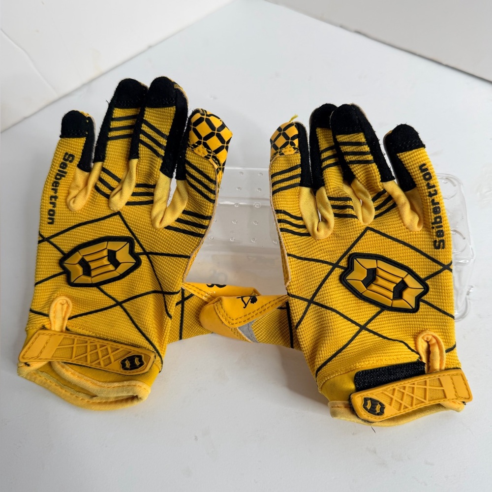 Seibertron Pro 3.0 Elite Ultra-Stick Football Receiver‎ Gloves Yellow XS